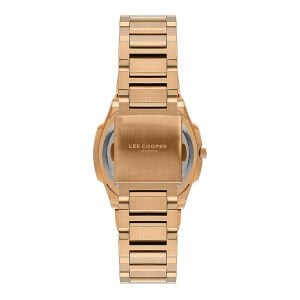 Lee Cooper Zarif Kadın Kol Saati | Pembe Altın Çelik Kordonlu, Beyaz Kadran, 31mm