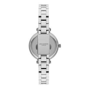 Lee Cooper Beyaz Renk Kadın Kol Saati | 32mm, Beyaz Kadranlı, Çelik Kordonlu - Bileklik Hediyeli