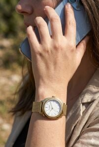 Lee Cooper Modern ve Şık Kadın Kol Saati | Altın Renk Paslanmaz Hasır Çelik Kordon, 27mm