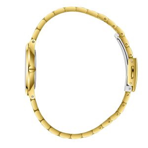 Lee Cooper 30mm, Altın Renk Çelik Kordonlu Zarif Kadın Kol Saati