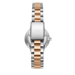 Lee Cooper Modern Tasarım Kadın Kol Saati | 30mm Çelik Kasa, Silver Rose Gold Çelik Kordon