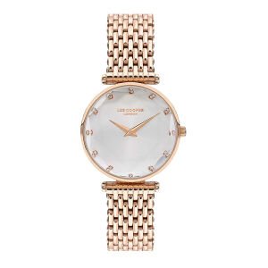 Lee Cooper Zarif ve Şık Rose Gold Kadın Kol Saati | 33mm Çelik Kasa ve Çelik Kordon