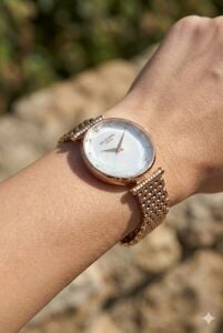 Lee Cooper Zarif ve Şık Rose Gold Kadın Kol Saati | 33mm Çelik Kasa ve Çelik Kordon