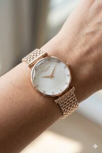 Lee Cooper Zarif ve Şık Rose Gold Kadın Kol Saati | 33mm Çelik Kasa ve Çelik Kordon