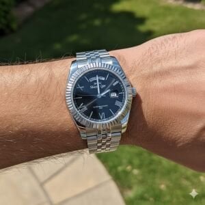 Slazenger 41 mm Paslanmaz Çelik Kasa Erkek Kol Saati | Çelik Kordonlu, Day Date Tasarım, 10ATM