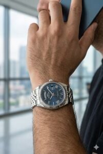 Slazenger Romen Rakamlı Erkek Kol Saati | 41mm, Çelik Kordonlu, Lacivert Kadran, Day Date Tasarım