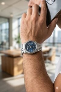 Slazenger Romen Rakamlı Erkek Kol Saati | 41mm, Çelik Kordonlu, Lacivert Kadran, Day Date Tasarım