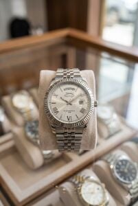 Slazenger 41mm Erkek Kol Saati | Çelik Kordonlu, Gümüş Kadran, Day Date Tasarım, 10ATM