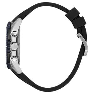 Quantum Siyah Spor Erkek Kol Saati | 45mm, Siyah Silikon Kordon, Kronograf, 10ATM