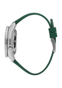 Quantum Otomatik GMT Erkek Kol Saati | 42mm, Safir Cam, Yeşil Silikon, 20ATM