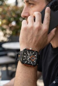 Quantum Multifonksiyon Erkek Kol Saati | 45mm Çelik Kasa, Siyah Silikon Kordon, 5ATM