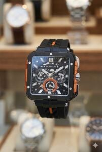 Quantum Multifonksiyon Erkek Kol Saati | 45mm Çelik Kasa, Siyah Silikon Kordon, 5ATM