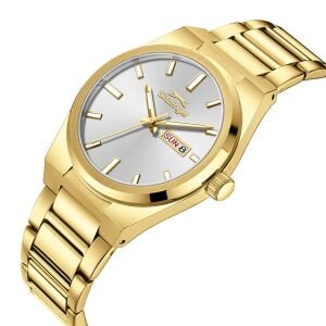 Slazenger Altın Renk Erkek Kol Saati | 41mm, Paslanmaz Çelik, Takvimli, 10ATM