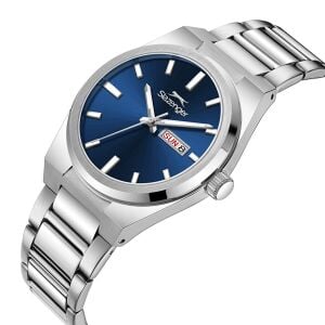 Slazenger Lacivert Kadran Erkek Kol Saati | 41mm, Paslanmaz Çelik, Takvimli, 10ATM