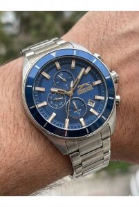 Slazenger Modern Erkek Kol Saati | 42mm, Lacivert Kadran, Multifonksiyon, Paslanmaz Çelik, 10ATM