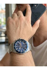 Slazenger Modern Erkek Kol Saati | 42mm, Lacivert Kadran, Multifonksiyon, Paslanmaz Çelik, 10ATM