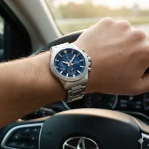 Slazenger Erkek Kol Saati | 44mm, Mavi Kadran, Multifonksiyon, Paslanmaz Çelik, 10ATM