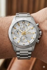 Slazenger Modern Tasarım Erkek Kol Saati | 44mm, Paslanmaz Çelik, Multifonksiyon, 10 ATM