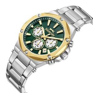 Slazenger Yeşil Kadran Erkek Kol Saati | 42mm, Paslanmaz Çelik, Multifonksiyon, 10 ATM