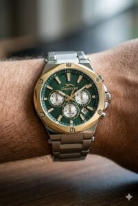 Slazenger Yeşil Kadran Erkek Kol Saati | 42mm, Paslanmaz Çelik, Multifonksiyon, 10 ATM