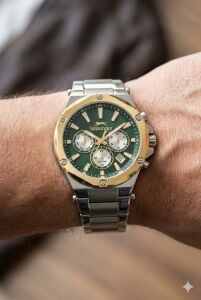 Slazenger Yeşil Kadran Erkek Kol Saati | 42mm, Paslanmaz Çelik, Multifonksiyon, 10 ATM