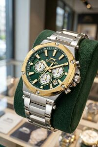 Slazenger Yeşil Kadran Erkek Kol Saati | 42mm, Paslanmaz Çelik, Multifonksiyon, 10 ATM