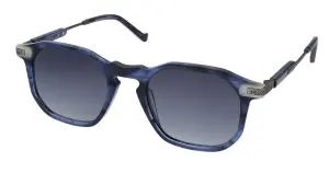 Quantum Unisex Sofistike Tasarım Güneş Gözlüğü | Lacivert Asetat Çerçeve, Polarize Cam, 49mm