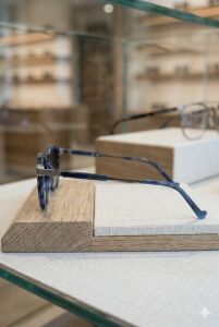 Quantum Unisex Sofistike Tasarım Güneş Gözlüğü | Lacivert Asetat Çerçeve, Polarize Cam, 49mm