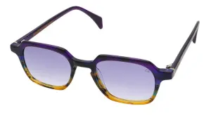 Quantum Unisex Renkli Çerçeve Polarize Güneş Gözlüğü 46 mm