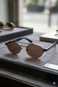 Quantum Unisex Yeşil Çelik Çerçeve Polarize Güneş Gözlüğü 51 mm