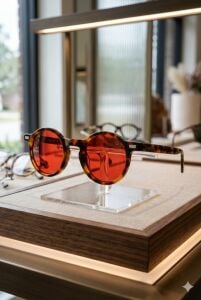 Quantum Kahverengi Kırmızı Cam Unisex Güneş Gözlüğü 45 mm