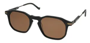 Quantum Siyah Kahverengi Polarize Unisex Güneş Gözlüğü 49 mm