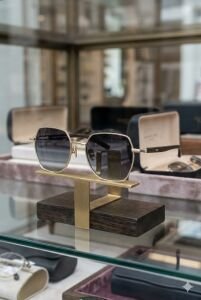 Quantum Altın Çerçeve Polarize Erkek Güneş Gözlüğü 51 mm