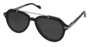 Quantum Siyah Unisex Güneş Gözlüğü Geometrik Çerçeve 54 mm