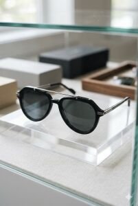 Quantum Siyah Unisex Güneş Gözlüğü Geometrik Çerçeve 54 mm