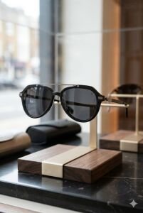 Quantum Siyah Unisex Güneş Gözlüğü Geometrik Çerçeve 54 mm