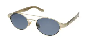 Quantum Altın Çerçeve Polarize Unisex Güneş Gözlüğü Mavi Cam 51 mm