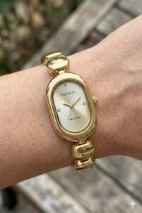 Ferrucci Kadın 33 mm Çelik Kasa Altın Kordon Altın Kadran Klasik Kol Saati