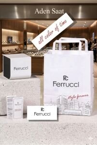 Ferrucci 33 mm Çelik Kasa Altın Renk Kordon Gümüş Kadran Klasik Kadın Kol Saati