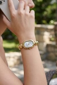 Ferrucci 33 mm Çelik Kasa Altın Renk Kordon Gümüş Kadran Klasik Kadın Kol Saati