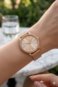 Essence 32 mm Çelik Kasa Rose Gold Çelik Kordon Kadın Kol Saati