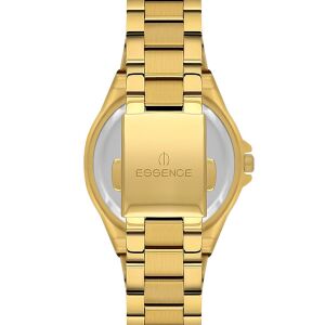 Essence Kadın 32 mm Çelik Kasa Altın Çelik Kordon Kahverengi Kadran Kol Saati