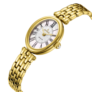 Essence Klasik Kadın Kol Saati | 22 mm Çelik Kasa, Gold Çelik Kordon, Beyaz Kadran