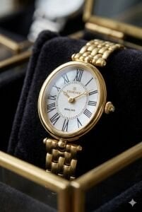 Essence Klasik Kadın Kol Saati | 22 mm Çelik Kasa, Gold Çelik Kordon, Beyaz Kadran