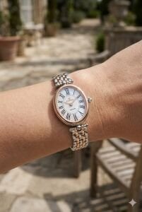 Essence Kadın Kol Saati | 22mm Çelik Kasa, Silver Rose Gold Çelik Kordon, Beyaz Kadran