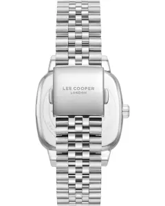Lee Cooper Gümüş Kare Kasa Erkek Kol Saati | 40 mm Çelik Kasa, Gümüş Çelik Kordon, Lacivert Kadran