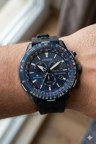 Citizen Radio Controlled Erkek Kol Saati | 45.9 mm Çelik Kasa, Eco Drive, Safir Cam