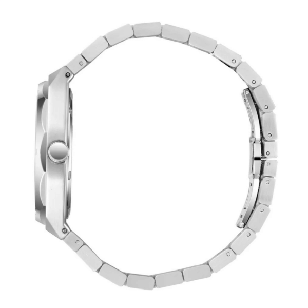 Lee Cooper Gümüş Renk Erkek Kol Saati | 45 mm Çelik Kasa, Gümüş Çelik Kordon, Altın Kadran