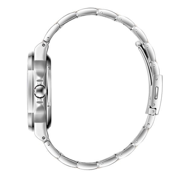 Lee Cooper Otomatik Mekanizma Erkek Kol Saati | 42 mm Çelik Kasa, Gümüş Çelik Kordon, Siyah Kadran