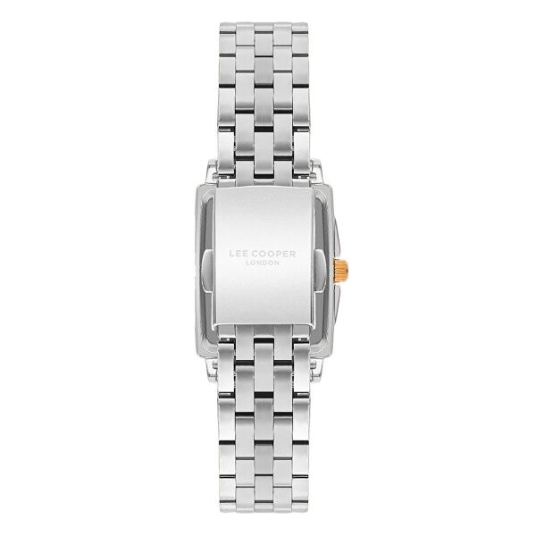 Lee Cooper Kadın Kol Saati | 22 mm Çelik Kasa, Gümüş Çelik Kordon, Kahverengi Kadran